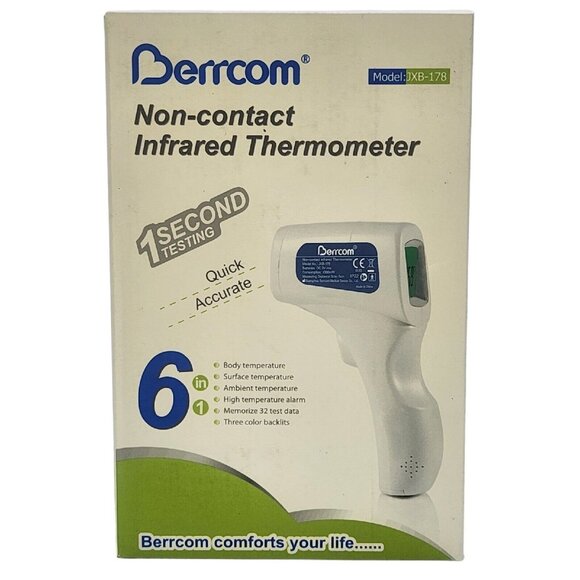 3x Berrcom Non-Contact Infrared Forehead Thermometer Model JXB-178 Body Temp - Picture 2 of 12